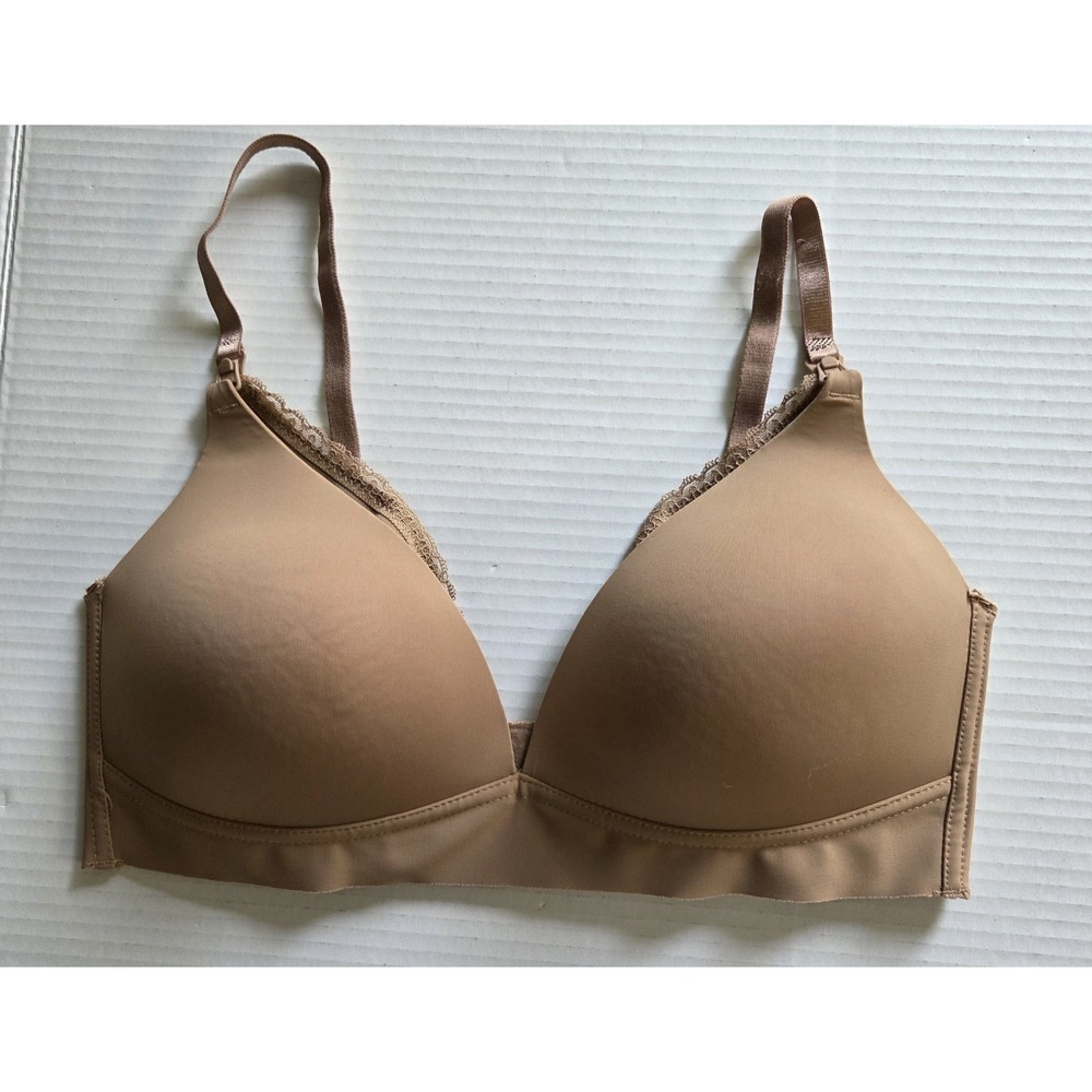 Prima Valentina Intimates‎ Bra Woman's Beige Brown Padded Wireless T Shirt 38C